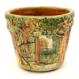 Antique WELLER POTTERY 4-5/8" FOREST JARDINIERE Hand-Signed "XII" 3D FLOWER POT
