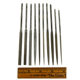 Vintage GROBET-SWISS 10-pc NEEDLE FILE SET 14 & 16cm MACHINIST Gunsmith JEWELER
