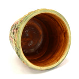 Antique WELLER POTTERY 4-5/8" FOREST JARDINIERE Hand-Signed "XII" 3D FLOWER POT