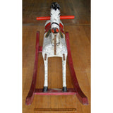 Antique LARGE WOODEN ROCKING HORSE Kid/Child Size 41x15x28 HOMEMADE Hand-Carved
