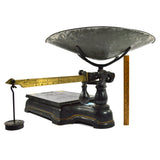 Antique ENTERPRISE JACOB BROS. COUNTER SCALE Cast Iron PLATFORM & PAN w/ WEIGHTS