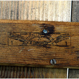 Vintage "UNION MADE" WOODEN CRATE Steel Corner Brackets WOOD TOOL BOX Tote CHEST