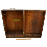 Antique HAMMACHER SCHLEMMER & CO. TOOL BOX Beautiful Oak Wood WALL CABINET Rare!