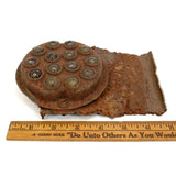 Antique RAILROAD REFLECTOR SIGN Small 5" Marker w/ 14 GLASS MARBLES Rusty Patina