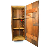 Vintage "UNION MADE" WOODEN CRATE Steel Corner Brackets WOOD TOOL BOX Tote CHEST