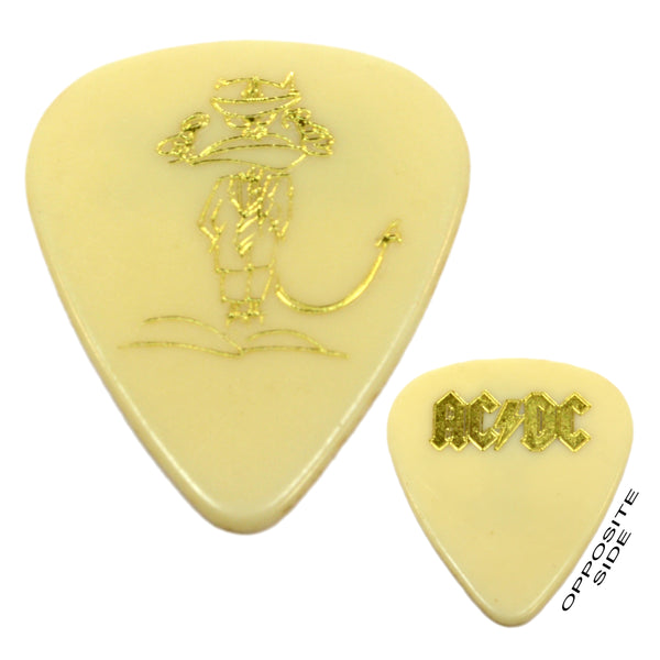 Original AC/DC TOUR GUITAR PICK w/ ANGUS YOUNG Alter Ego Caricature RAZOR'S EDGE