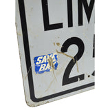 Vintage DOUBLE-SIDED ROAD SIGN 24x30" Construction "DETOUR" & "SPEED LIMIT 25"