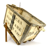 Vintage INDUSTRIAL CANVAS TOTE Tools/Parts Bin AMERICAN HARDWARE SUPPLY CO Rare!