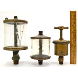 Vintage BRASS OILER Lot of 3; LUNKENHEIMER No. 6, 1300 & MARINE #2 + Cast Mfg Co