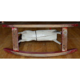 Antique LARGE WOODEN ROCKING HORSE Kid/Child Size 41x15x28 HOMEMADE Hand-Carved