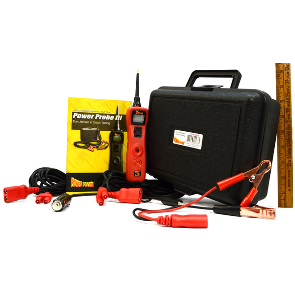 Briefly Used POWER PROBE III No 319FTC-Red CIRCUIT TESTER KIT w/ VOLTMETER 12-24