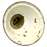 Vintage "WHEELER BOSTON" INDUSTRIAL LIGHT Large 14" GREEN PORCELAIN Gas Station