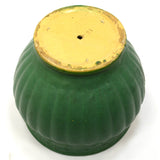 Antique ZANESVILLE POTTERY MATTE GREEN JARDINIERE 7" Arts & Crafts PLANTER BOWL
