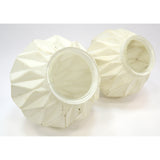 Vintage WHITE GLASS LIGHT SHADE Lot of 2 Salvaged 8" LAMP GLOBES Deflated Look