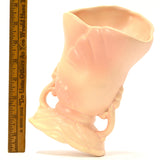 Antique WELLER POTTERY LIDO VASE 7.5" Pale Pink ART NOUVEAU Double Handled c1920