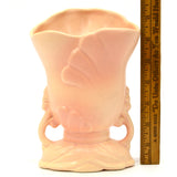 Antique WELLER POTTERY LIDO VASE 7.5" Pale Pink ART NOUVEAU Double Handled c1920