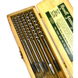 Vintage RUSSELL JENNINGS AUGER BITS No. 100 Set 32 1/2 Quarters in ORIGINAL BOX!