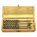 Vintage RUSSELL JENNINGS AUGER BITS No. 100 Set 32 1/2 Quarters in ORIGINAL BOX!