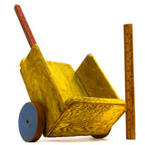 Vintage HOMEMADE KID-SIZE HAND-TRUCK TOY *Broken Handle* SACK-BARROW Wood Tool