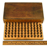 Vintage LATHE COLLET SET of 71 ROUND COLLETS w/ HOLDER in WOODEN BOX Unbranded
