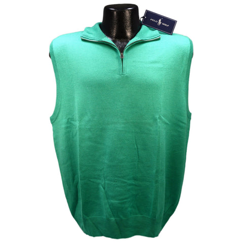 New w/ Tags POLO GOLF Lightweight SWEATER VEST Teal-Green 100% MERINO WOOL Sz: M