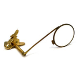 Vintage BAUSCH & LOMB CLIP-ON LOUPE Gold Filled or Brass? 33X MAGNIFYING GLASS