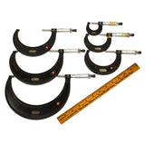 Vintage STARRETT OUTSIDE MICROMETER SET No. 436, Lot of 6 MICROMETERS 0-6" Range