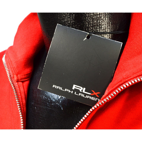 New w/ Tags RALPH LAUREN RLX "Active Interlock" TRACK JACKET Red & Black SIZE: S