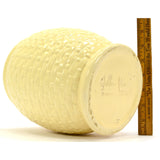 Antique WELLER POTTERY "BASKET WEAVE" VASE 8" Light Yellow COOKIE JAR **No Lid**