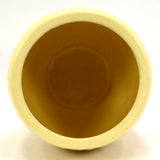 Antique WELLER POTTERY "BASKET WEAVE" VASE 8" Light Yellow COOKIE JAR **No Lid**