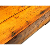 Antique WOOD DOVETAILED BOX 24x11x10 Small BLANKET CHEST Primitive PATINA c.19th