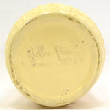 Antique WELLER POTTERY "BASKET WEAVE" VASE 8" Light Yellow COOKIE JAR **No Lid**