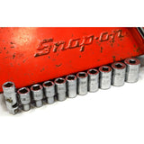 Vintage SNAP-ON TOOLS 1/4" Drive 6-Pt SOCKET RATCHET SET #KRA-229 Excellent SAE