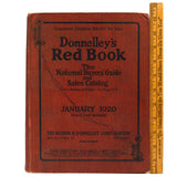 Vintage DONNELLEY'S RED BOOK January 1920 NATIONAL BUYERS GUIDE & SALES CATALOG