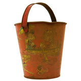 Vintage LITHO TIN "RAT FACE" SAND PAIL Chein c.1930's MICKEY MOUSE & KRAZY KAT!!