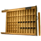 Vintage PRINTER'S TYPESET DRAWER Font/Linotype SHADOWBOX Print Tray "10 BODONI"