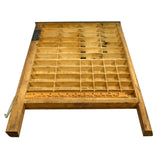 Vintage PRINTER'S TYPESET DRAWER Font/Linotype SHADOWBOX Print Tray "10 BODONI"