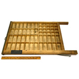 Vintage PRINTER'S TYPESET DRAWER Font/Linotype SHADOWBOX Print Tray "10 BODONI"