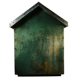 Vintage HOMEMADE DOG HOUSE Wood w/ TIN ROOF! Superb OLD GREEN PAINT & PATINA!!