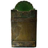 Vintage HOMEMADE DOG HOUSE Wood w/ TIN ROOF! Superb OLD GREEN PAINT & PATINA!!