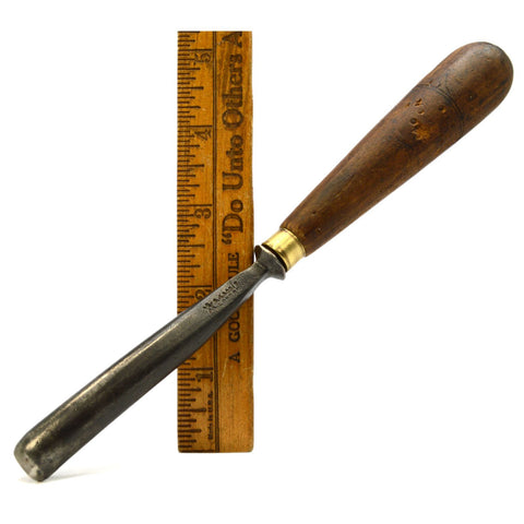 Vintage S.J. ADDIS CARVING CHISEL / GOUGE 1/2" No. 19 London, England WOOD TOOL