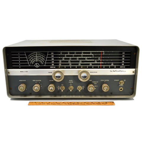 Vintage HALLICRAFTERS Model S-108 SHORT WAVE TUBE HAM RADIO RECEIVER c.1950's
