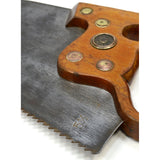 Antique DISSTON D-8 SKEW-BACK RIP SAW Thumb-Hole 5-1/2 PPI/TPI c.1917-1940 Rare!