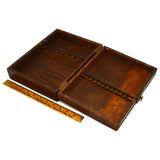 Vintage WOODEN TOOLBOX 11x8x3" Unique OLD CHISEL &/or DRILL BIT BOX Neat Latch!!