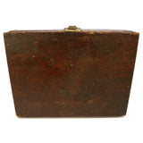 Vintage WOODEN TOOLBOX 11x8x3" Unique OLD CHISEL &/or DRILL BIT BOX Neat Latch!!