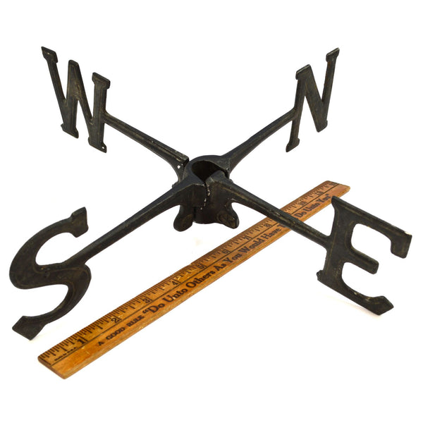 Vintage WEATHERVANE N-S-E-W DIRECTIONAL Replacement STEAMPUNK Repurpose ALUMINUM