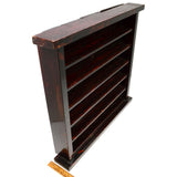 Antique MAHOGANY GOLF BALL DISPLAY SHELF w/ 6 Numbered Shelves 20"x22" SHADOWBOX