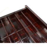 Antique MAHOGANY GOLF BALL DISPLAY SHELF w/ 6 Numbered Shelves 20"x22" SHADOWBOX