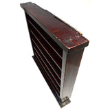 Antique MAHOGANY GOLF BALL DISPLAY SHELF w/ 6 Numbered Shelves 20"x22" SHADOWBOX