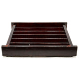 Antique MAHOGANY GOLF BALL DISPLAY SHELF w/ 6 Numbered Shelves 20"x22" SHADOWBOX